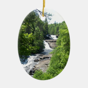 WATERFALL in NC Ceramic Ornament