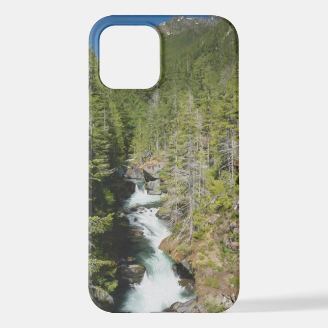 Waterfall in Olympic National Forest iPhone Case (Back)