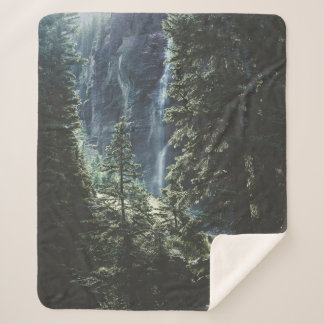 WATERFALL IN TELLURIDE SHERPA BLANKET