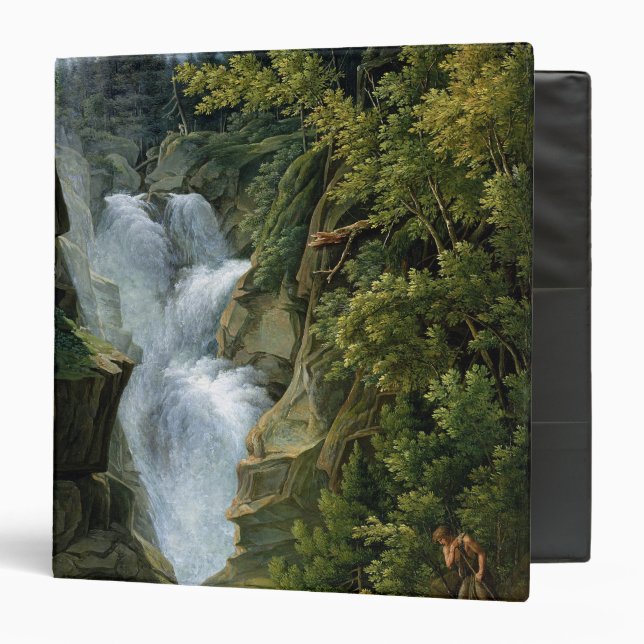 Waterfall in the Bern Highlands, 1796 3 Ring Binder (Front/Inside)