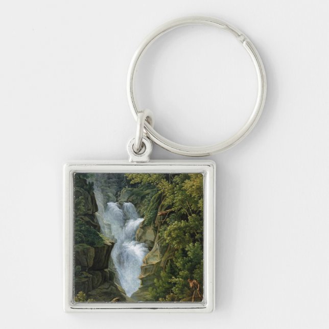 Waterfall in the Bern Highlands, 1796 Keychain (Front)