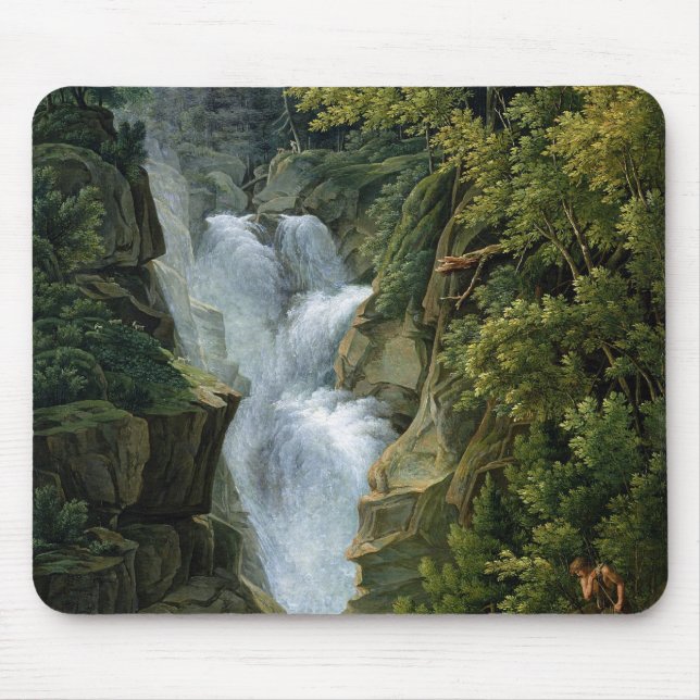 Waterfall in the Bern Highlands, 1796 Mouse Pad (Front)