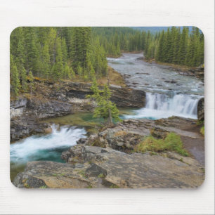 Waterfall In The Canadian Rocky Mountains Mouse Pad