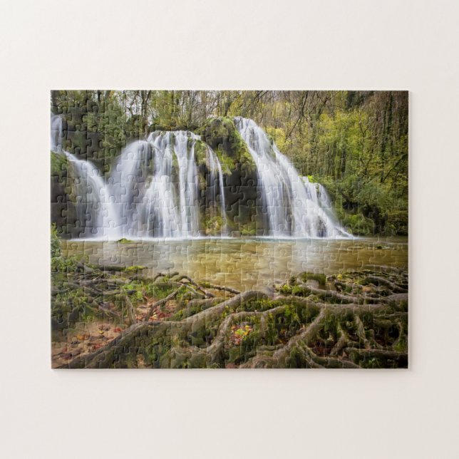 Waterfall in the forest jigsaw puzzle (Horizontal)