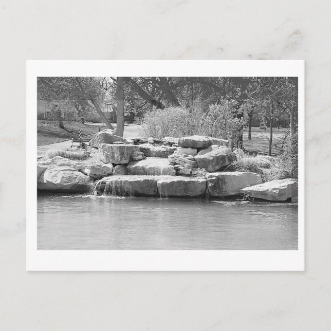 Waterfall in the park postcard (Front)