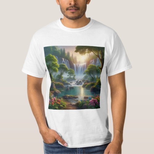 Waterfall in the River T_Shirt