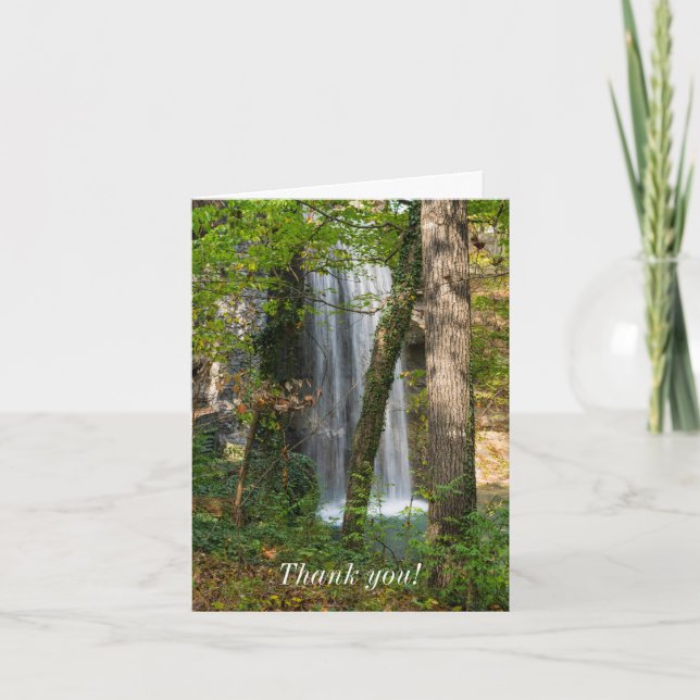 Waterfall In The Woods Thank You Card (Front)