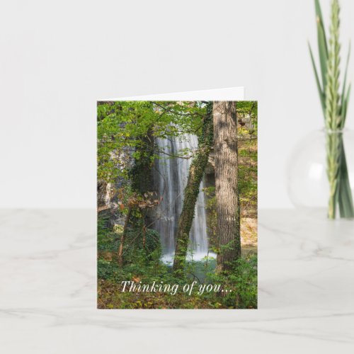 Waterfall In The Woods Thinking Of You Card
