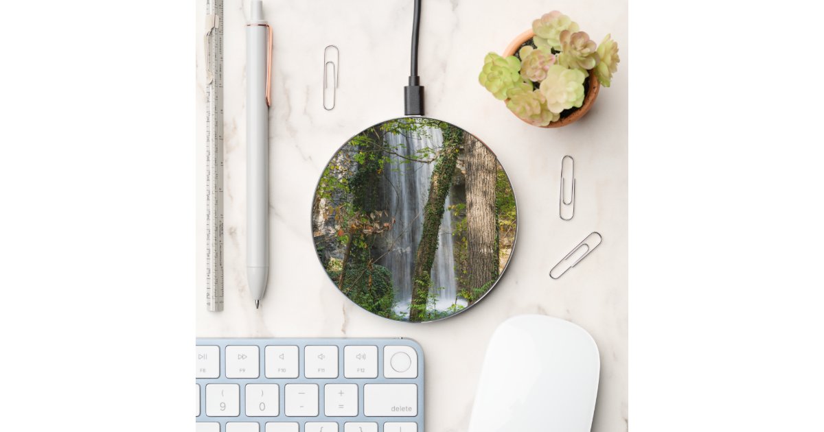 Waterfall In The Woods Wireless Charger | Zazzle