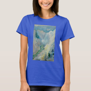 Waterfall in Yellowstone by Twachtman, Vintage Art T-Shirt