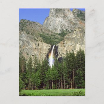 Waterfall In Yosemite National Park  California  Postcard by intothewild at Zazzle