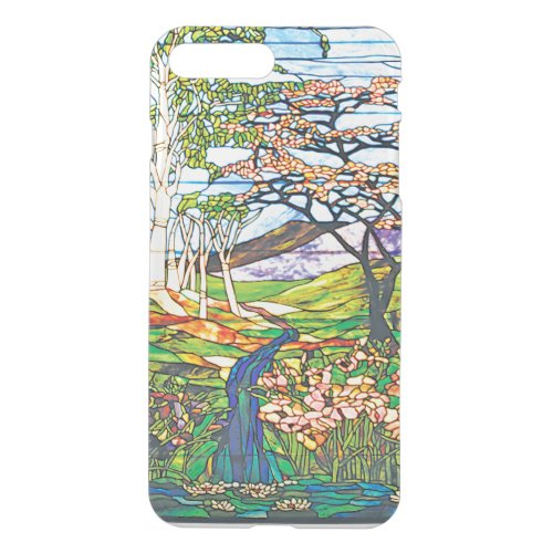 Waterfall Iris Birch Tiffany Stained Glass Window iPhone 8 Plus7 Plus Case