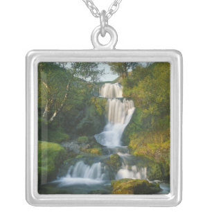 Waterfall, Isle of Skye, Scotland Silver Plated Necklace