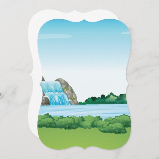 Waterfall landscape (Front/Back)