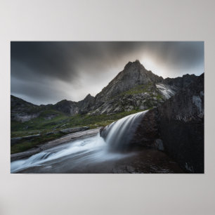 Waterfall Landscape Photo Poster