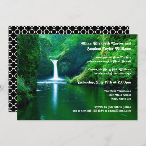 Waterfall Landscape Photo _ Wedding Announcement