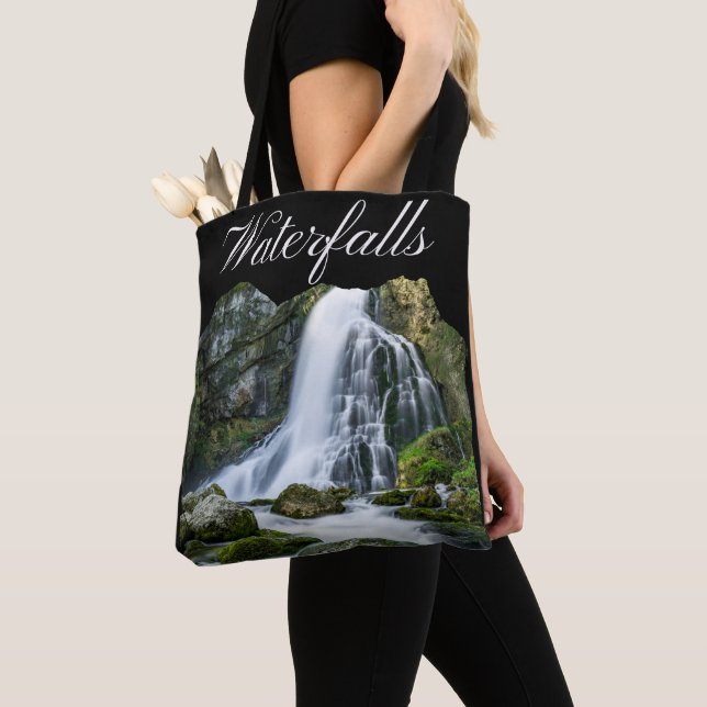 Waterfall landscapes tote bag (Close Up)