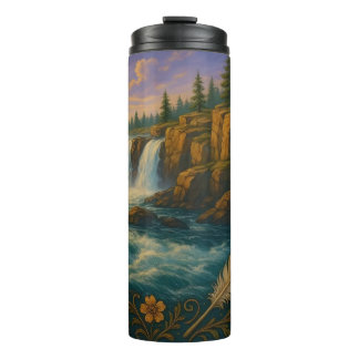 Waterfall Mountain Morning Sunrise Thermal Tumbler