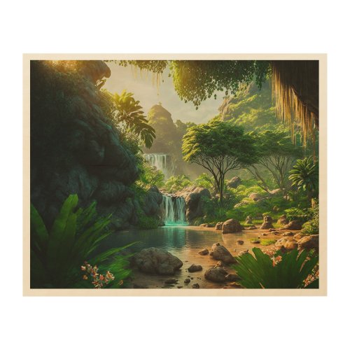 Waterfall Nature Wall Art for Peaceful Ambiance 