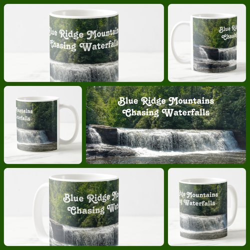 Waterfall NC Blue Ridge Mountains Customizable Coffee Mug