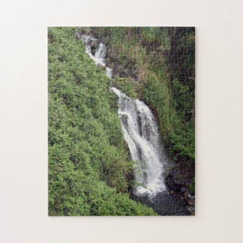 Waterfall Near Hilo Hawaii Jigsaw Puzzle