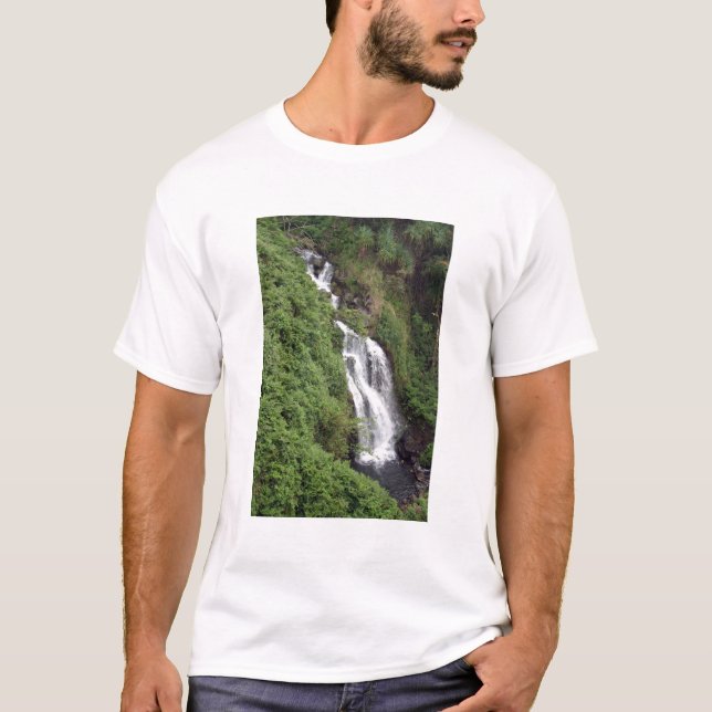 Waterfall Near Hilo, Hawaii T-Shirt (Front)