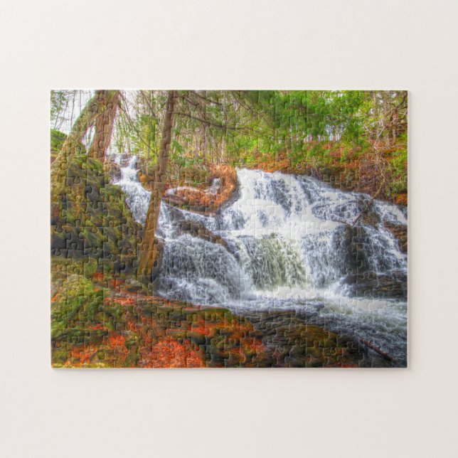 Waterfall New Hampshire. Jigsaw Puzzle (Horizontal)