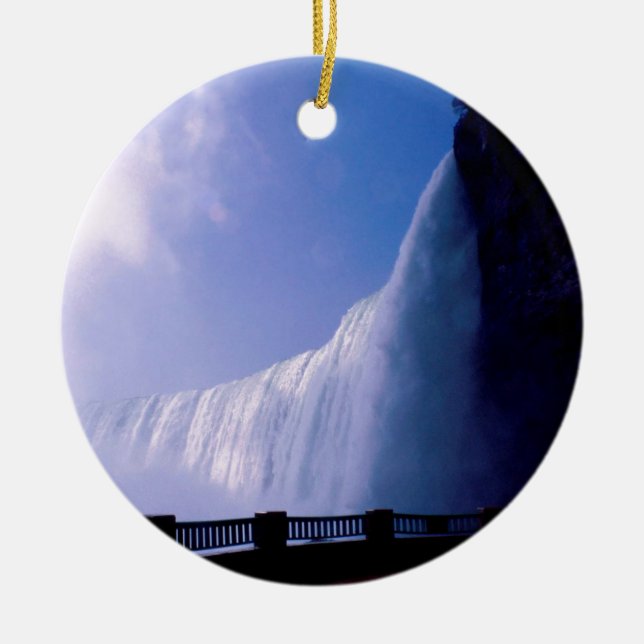 Waterfall Niagara Falls Ceramic Ornament (Front)