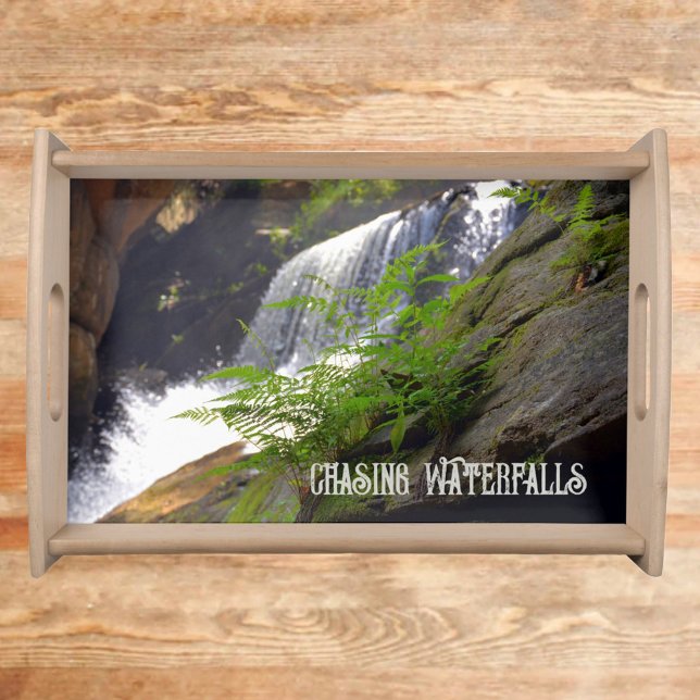Waterfall North Carolina Mountain Photographic Serving Tray (Creator Uploaded)