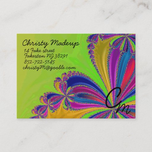 Customizable waterfall of ribbon business card