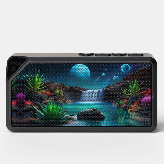 Waterfall on a Distant Planet  Bluetooth Speaker (Front)
