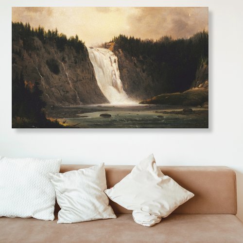 Waterfall on Mont_Morency by Robert Duncanson Canvas Print