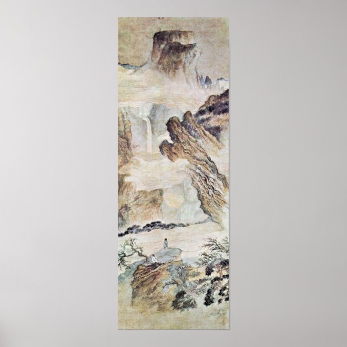 Waterfall on Mount Lu by Taijiquan Print