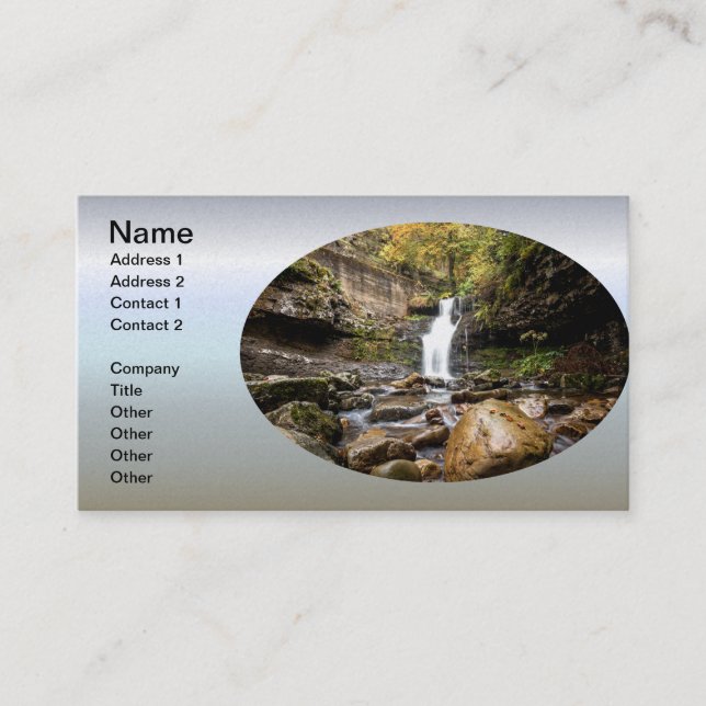 Waterfall on the Rocks Business Card (Front)
