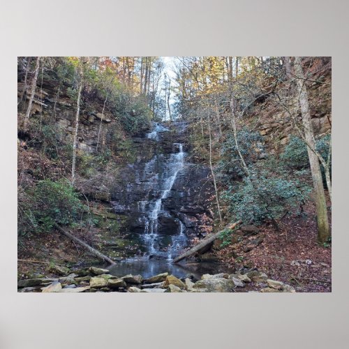 Waterfall over Cliff Poster