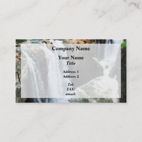 Waterfall Paterson NJ Business Card
