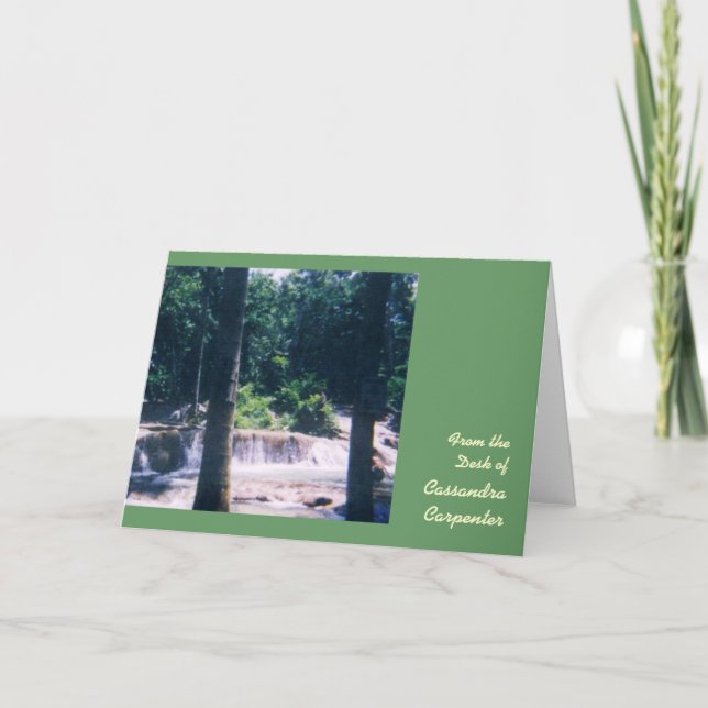 Waterfall Personalized Note Cards - Large (Front)
