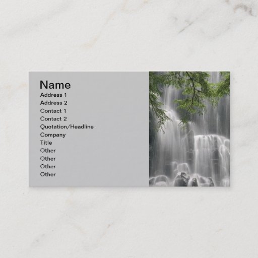 Customizable waterfall_photography_(5) business card