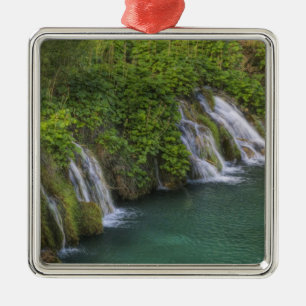 Waterfall, Plitvice Lakes National Park and Metal Ornament