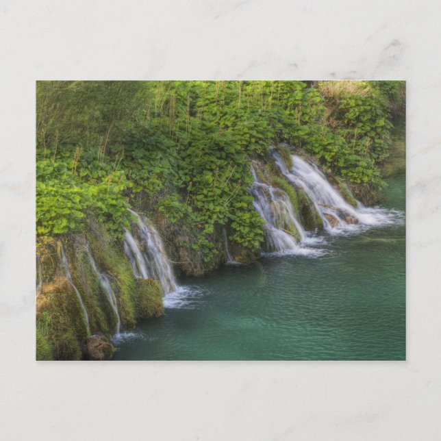 Waterfall, Plitvice Lakes National Park and Postcard (Front)