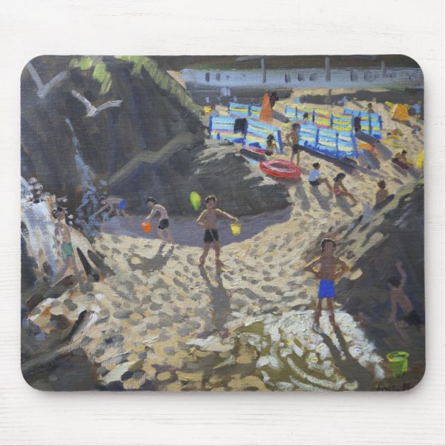 Waterfall Porthmeor beach St Ives Mouse Pad (Front)
