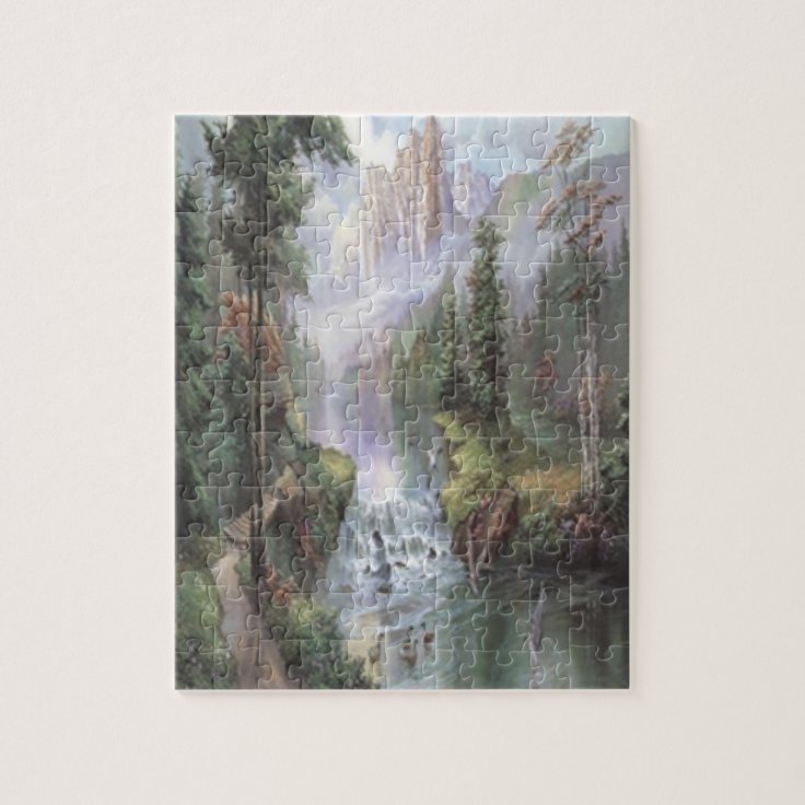 Waterfall Portrait Jigsaw Puzzle | Zazzle