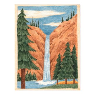 Waterfall - Postcard