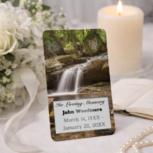 Waterfall Prayer Memorial Funeral Card