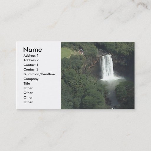 Customizable Waterfall Profile Card Business Card