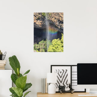 Waterfall Rainbow Poster