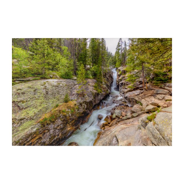 Waterfall & River Cascade Acrylic Print (Front)