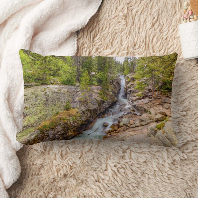 Waterfall & River Cascade Lumbar Pillow (Blanket)