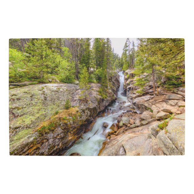 Waterfall & River Cascade Metal Print (Front)