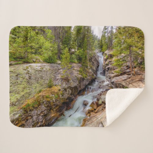 Waterfall  River Cascade Sherpa Blanket